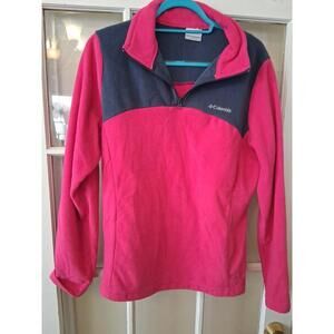 Columbia Fleece Womens Size XL 1/4 Zip Pullover Pink M1